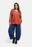Pantalon large en denim premium 'Indiga'