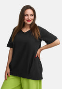 Camiseta larga de lino en silueta de globo 'Venti'