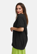 Camiseta larga de lino en silueta de globo 'Venti'