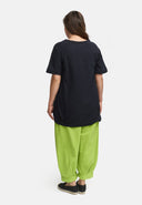 Camiseta larga de lino en silueta de globo 'Venti'