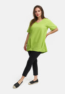 Camiseta larga de lino en silueta de globo 'Venti'