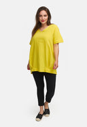 Camiseta larga de lino en silueta de globo 'Venti'