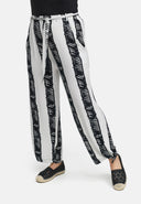 Calças retas elásticas de viscose 'Sovana'