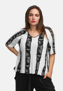 Boxy shirt van lichte viscose-stretch 'Sovana'