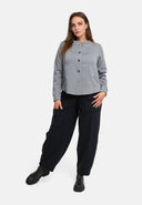 'Juline' Blouse Jacket – Denim with Stretch, Feminine & Modern