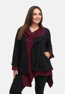 Jacket asymmetrical with zipper 'Floréa'