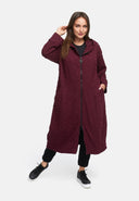 Transitional coat made of structured viscose stretch 'Floréa'