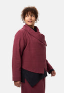 'Collina' Jacke – Elegante Kurzjacke mit Wickeloptik & Struktur