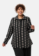 'Karena' blouse jacket - cotton stretch, striped look