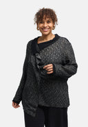 'Perlina' Tunika – Materialmix, drapiert