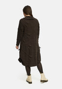 'Brunel' sukienka – dekolt w kształcie cowl, boczne marszczenie & długość midi