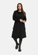 'Brunel' sukienka – dekolt w kształcie cowl, boczne marszczenie & długość midi