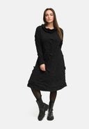 'Brunel' sukienka – dekolt w kształcie cowl, boczne marszczenie & długość midi