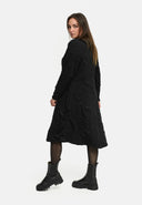 'Brunel' sukienka – dekolt w kształcie cowl, boczne marszczenie & długość midi