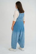 'Sky' Overalls – Premium Denim, Ombre & Patch Details