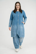 Płaszcz 'Sky' – Wysokiej jakości dżins, cieniowane barwienie i rozciągliwość