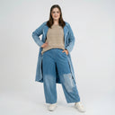 'Sky' Mantel – Premium Denim, Ombre-Waschung & Stretch