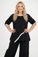 'Saria' Blus – asymmetrisk, lätt & naturlig